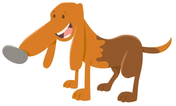 Cartoon šťastný strakatý pes — Stockový vektor