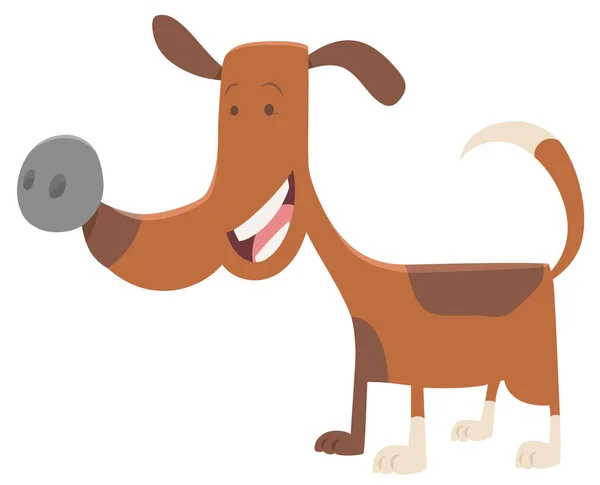 Grappige gevlekte hond cartoon — Stockvector