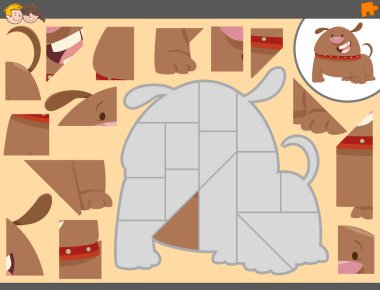 Parçalı bulmaca oyun ile köpek