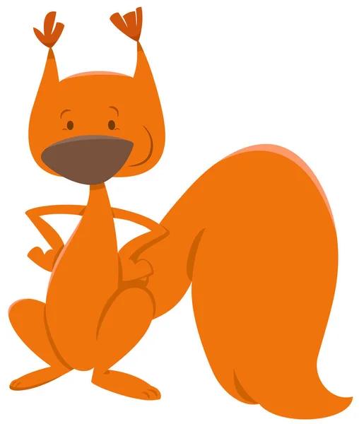 Red squirrel animal character — Stock Vector