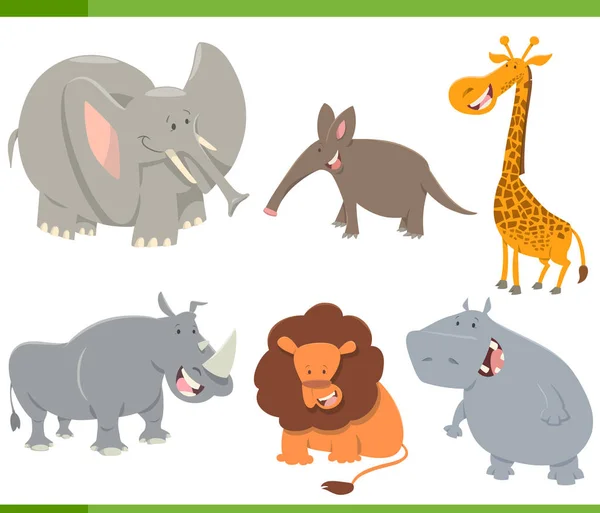 Schattig safari dieren set — Stockvector