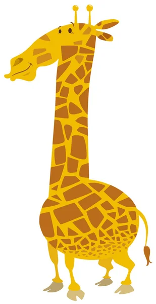 Dibujos animados jirafa carácter animal — Vector de stock