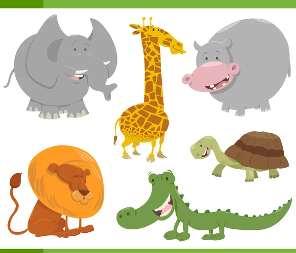 Safari animal characters set — Stock Vector