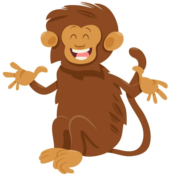 Δασύτριχος μαϊμού χαρακτήρων των ζώων — Διανυσματικό Αρχείο