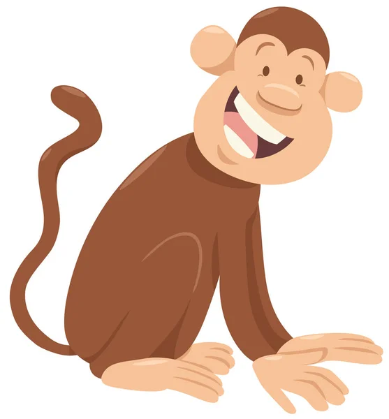 Personagem animal de desenho animado macaco — Vetor de Stock