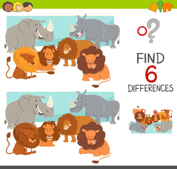 Trouver le jeu des différences — Image vectorielle