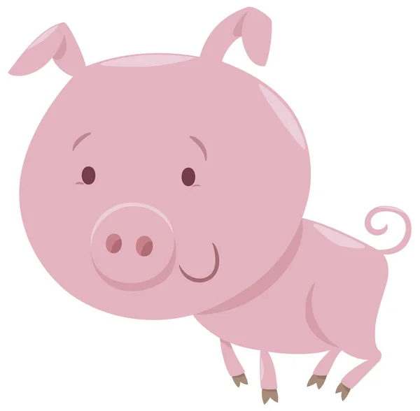 Carácter animal de granja de lechón — Vector de stock