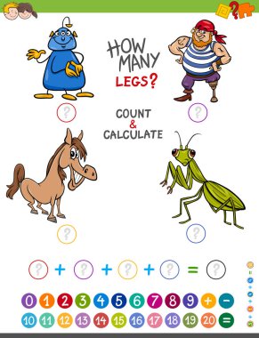 count ant add game for children clipart