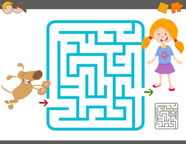 Maze laisure activity game — Stock Vector