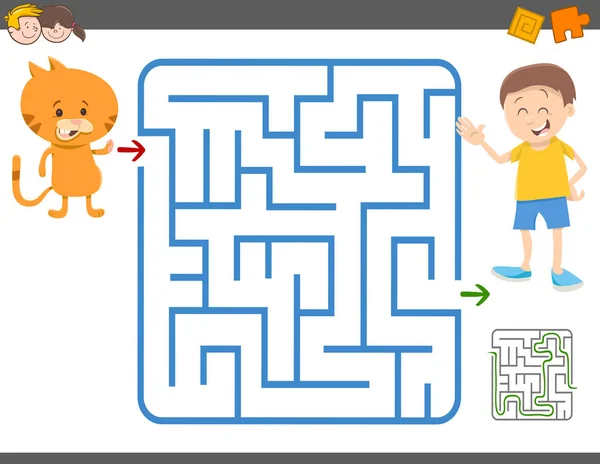 Labyrinth-Spiel für Kinder — Stockvektor