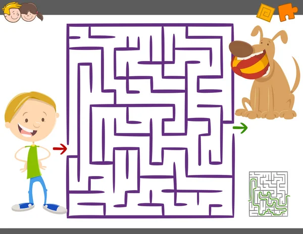 Maze activity game for kids — Stock Vector