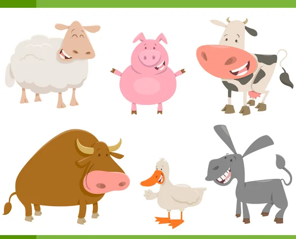 Set di caratteri animali da fattoria — Vettoriale Stock