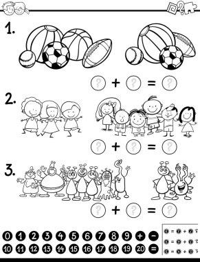 Matematik etkinlik boyama sayfası