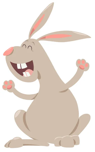 Caráter animal coelho feliz — Vetor de Stock