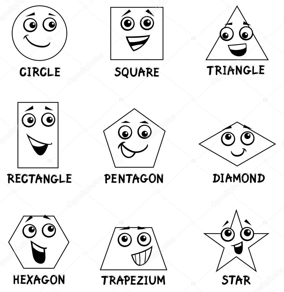 Formas geométricas para colorear libro — Vector de stock © izakowski