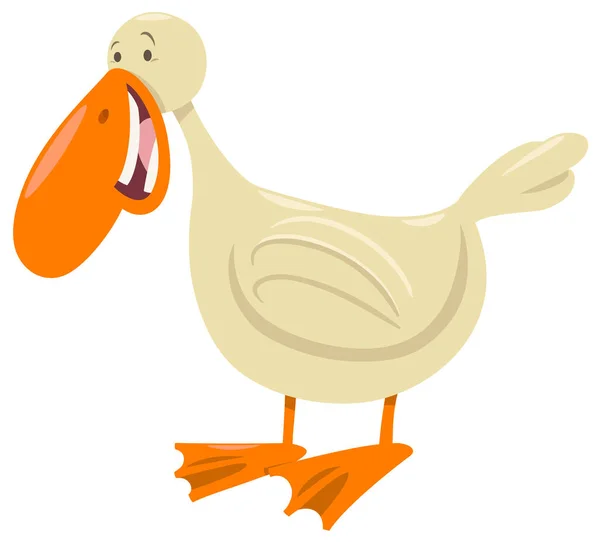 Personagem animal de pássaro de pato — Vetor de Stock