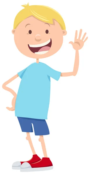 Teen boy cartoon illustration — Stock Vector