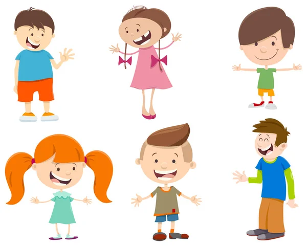 Cartoon set of kid characters — Stock Vector