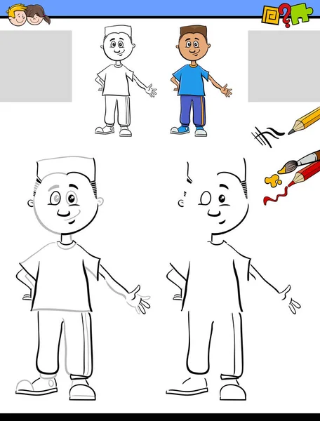 Dibujo y colorear para niños — Vector de stock