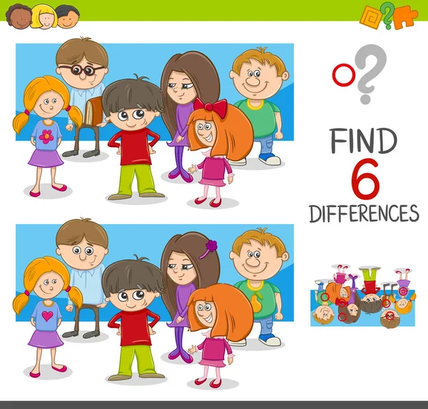 Spot the differences activity — Stock Vector