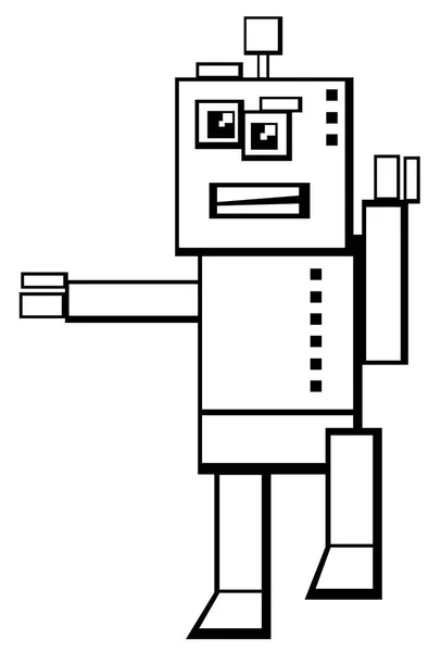 Robot karakter kleurboek — Stockvector