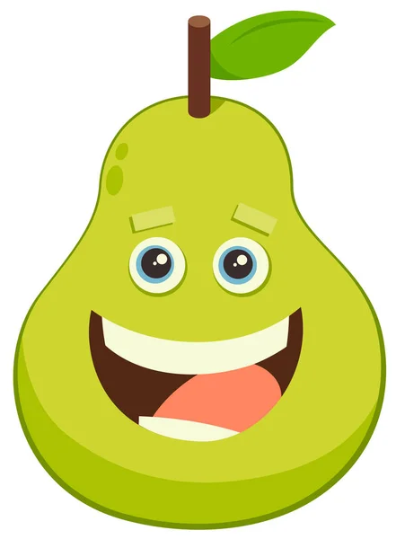 Cartoon pear fruit character — Stock Vector