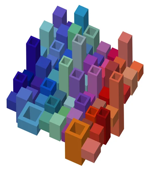 立方体の抽象デザインの背景 — ストックベクタ