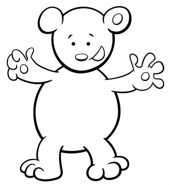 çizgi film boyama kitabı ayı