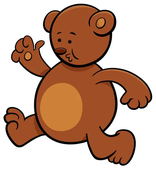 Running bear cartoon character — Stock Vector