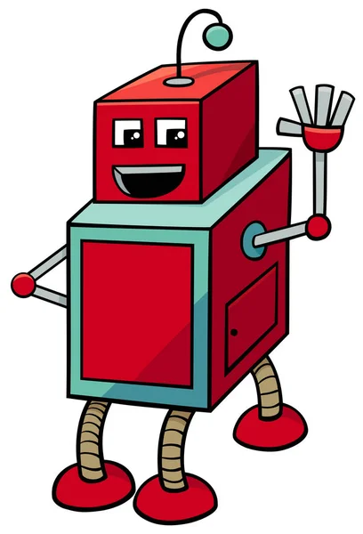 Personaje de dibujos animados robot cúbico — Archivo Imágenes Vectoriales