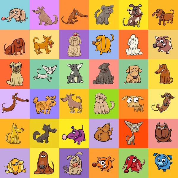 Cartoon dogs background design — Stock Vector