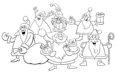 Santa grup boyama sayfası