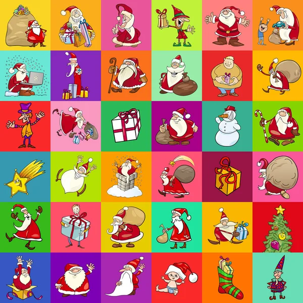 Motif de Noël dessin animé design — Image vectorielle