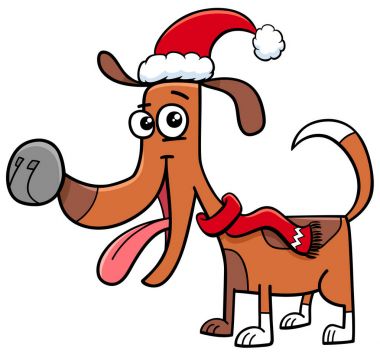 eşarp Noel karikatür köpek