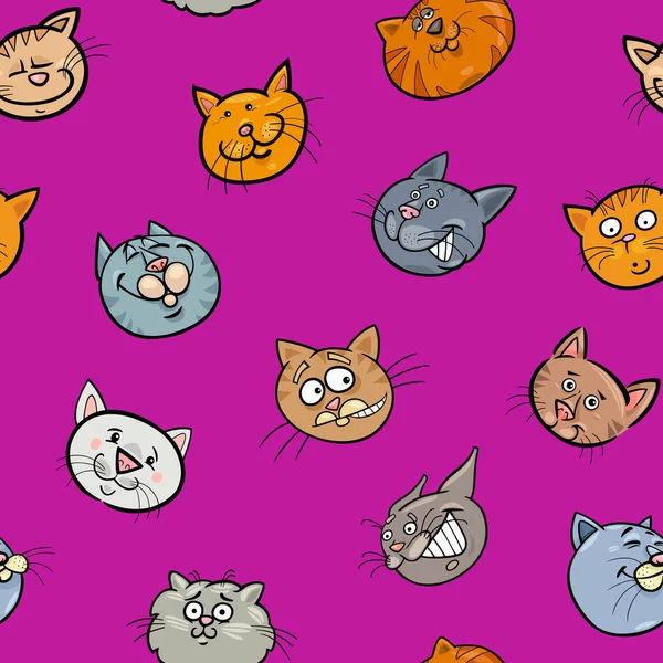 Fondo de pantalla de dibujos animados con gatos — Vector de stock