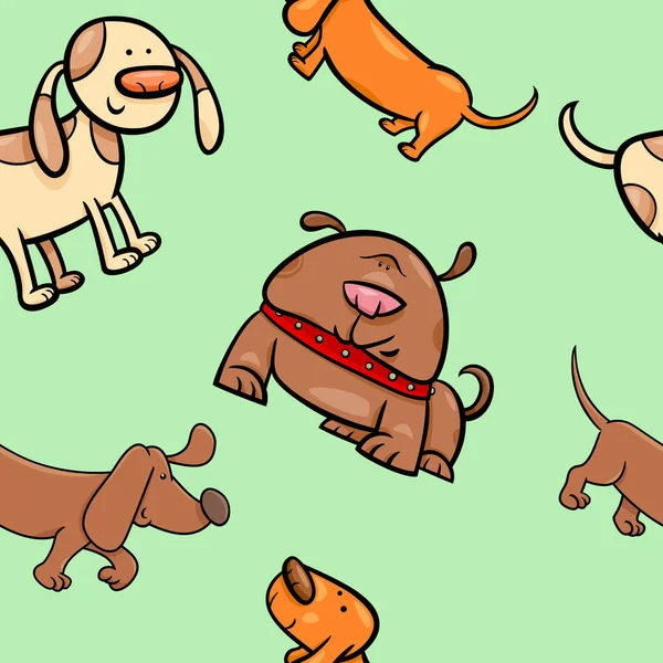 Papier d'emballage de dessin animé avec des chiens — Image vectorielle