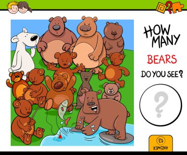 ayılar eğitim etkinliği oyun sayma