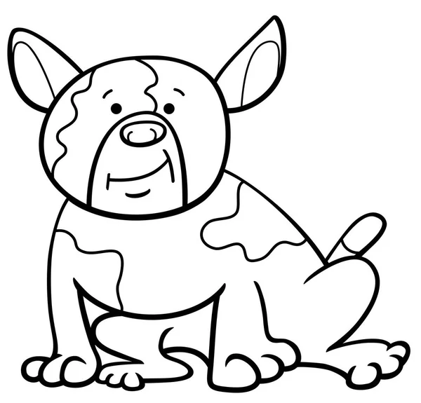 Chihuahua perro de dibujos animados para colorear libro vector, gráfico