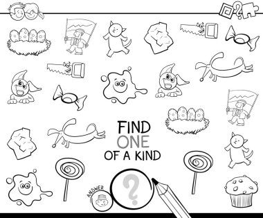 bir tür boyama sayfası, bir resim bulma