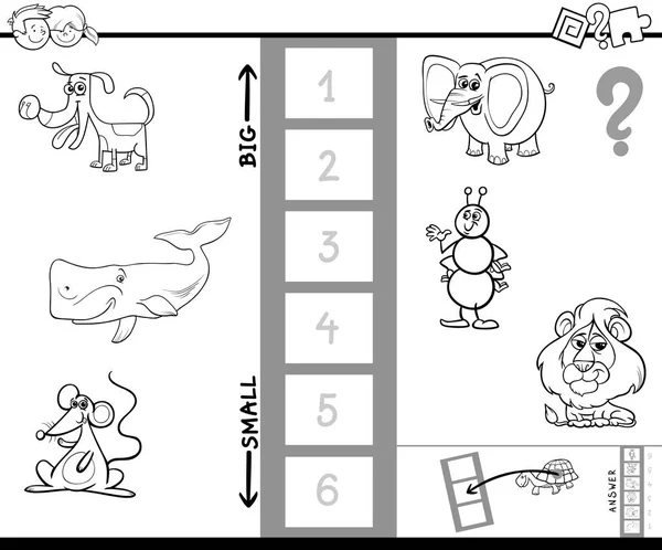 Plus grand livre de coloriage de jeu animal — Image vectorielle