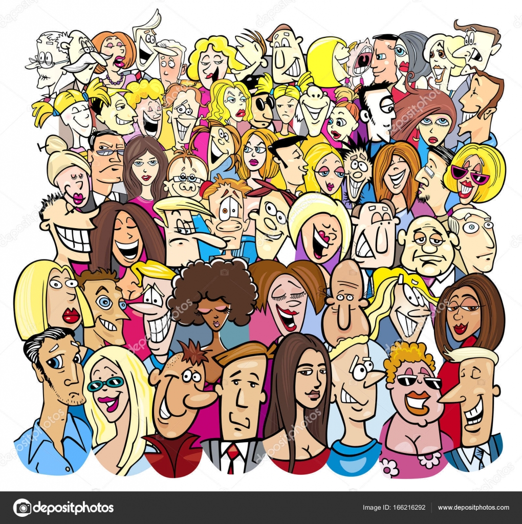 Large group of cartoon people characters Stock Vector Image by ©izakowski  #166216292