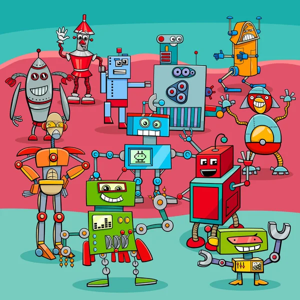 Personajes de fantasía robot de dibujos animados — Vector de stock