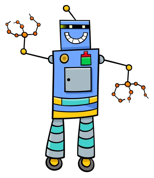 Zeichentrickroboter Fantasy-Figur — Stockvektor