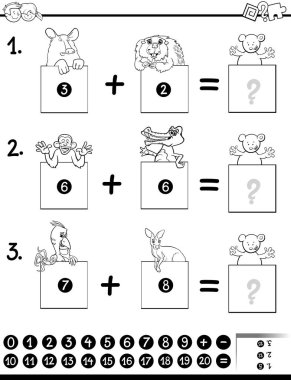 Ek eğitim oyun boyama kitabı