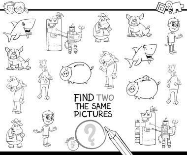 iki aynı boyama kitabı resimleri bulma