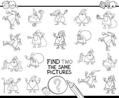 iki aynı santas renkli kitap bulmak