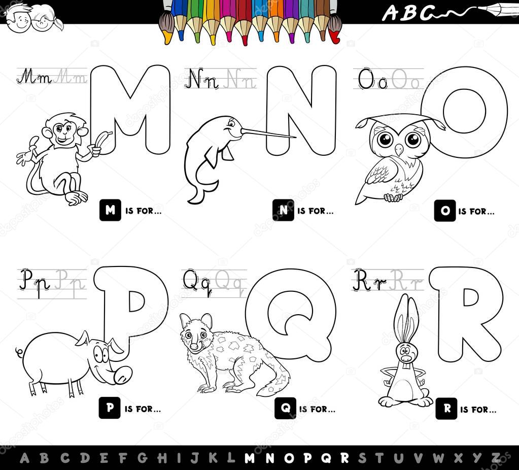 color book educational cartoon alphabet letters
