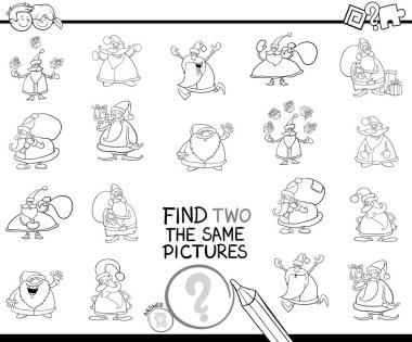 iki aynı santa karakter renkli kitap bulmak