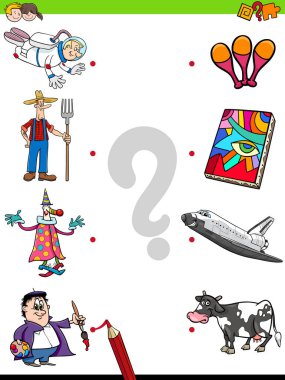 match people characters and objects game clipart