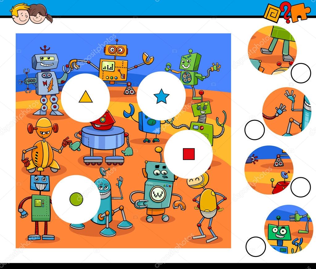 match pieces jigsaw puzzles with robots